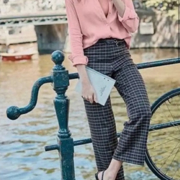 J Jill Ponte Windowpane Full Leg Crop - Picture 1 of 11